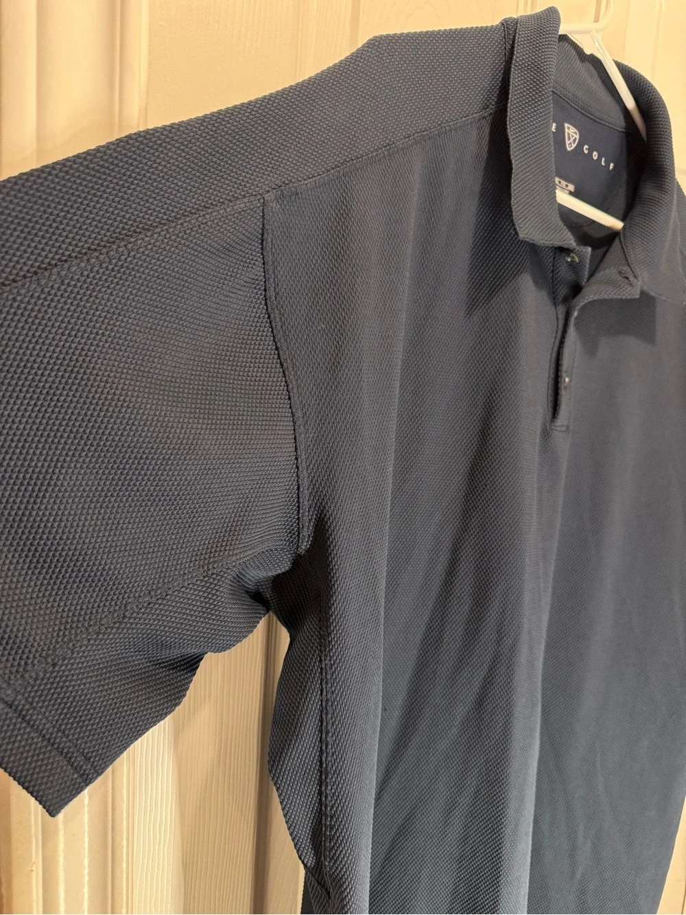 Nike Golf Navy Textured Polo-Style Shirt Jacket